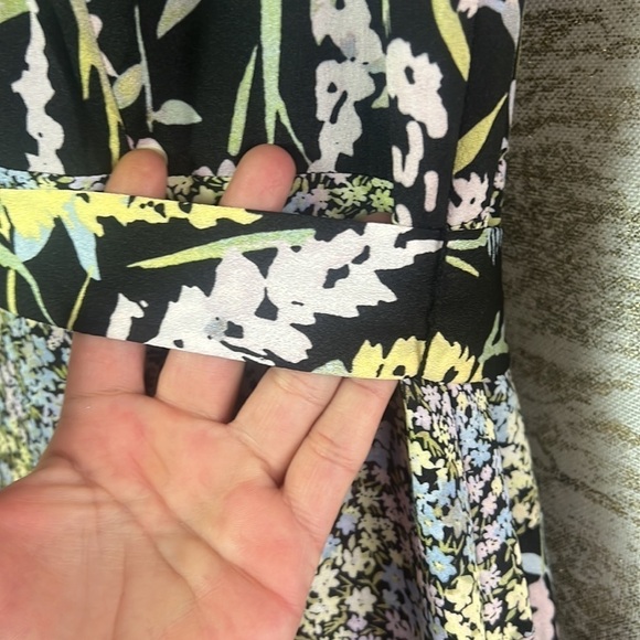 Calvin Klein Women’s Floral Belted A Line Layered Maci Dress Size 8 - Picture 9 of 17